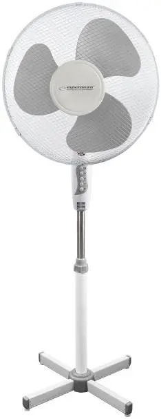 Ventilator cu picior Esperanza EHF001WE, 50W (Alb/Gri)