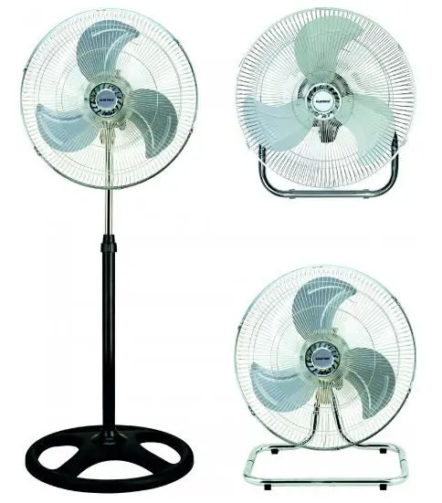 Ventilator 3 in 1 Albatros V45 Trio, 70W, 3 Viteze, 45 cm (Negru/Argintiu)