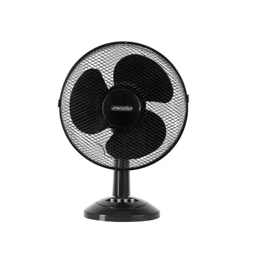 Ventilator pentru Birou Mesko MS7309,  40 W, Diametru 30 cm, 3 Trepte de Viteza, Functie de Oscilare (Negru)