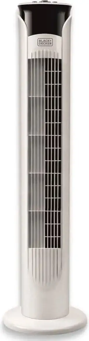 Ventilator turn Black+Decker BXEFT47E, 45 W, 3 viteze, Temporizator, Oscilatie, H 81 cm (Alb)
