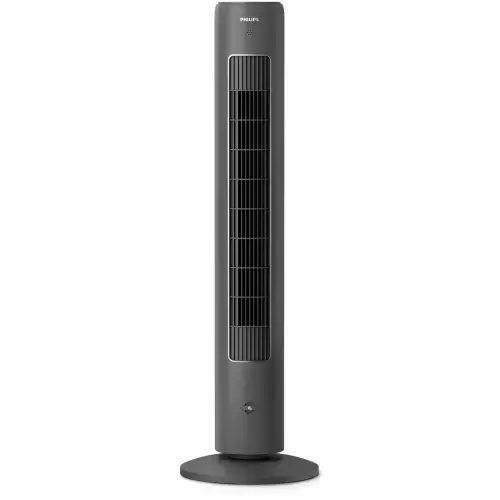 Ventilator turn Philips CX5535/11 Seria 5000, 3 trepte viteza, 40 W, Telecomanda, Negru