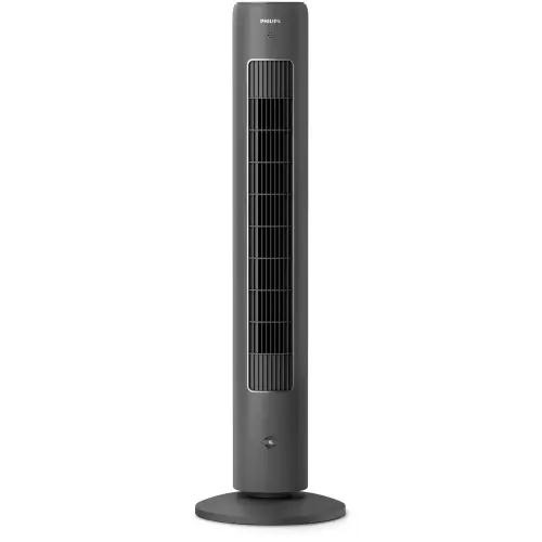 Ventilator turn Philips CX5535/11 Seria 5000, 3 trepte viteza, 40 W, Telecomanda, Negru