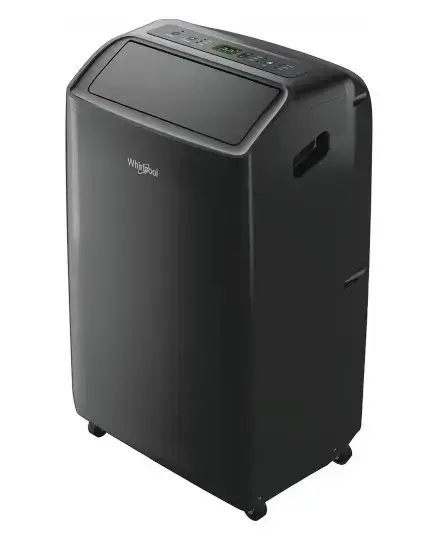 Aparat de aer conditionar portabil Whirlpool PACF29CO B, 9000 BTU, Clasa A, 2800 W, 20-30 mp, Auto-Curatare (Negru)