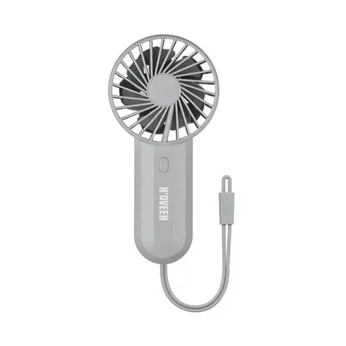 Ventilator portabil reincarcabil prin USB Noveen F220, 3 moduri de viteza, motor dublu (Gri)