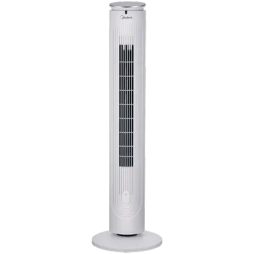 Ventilator turn Midea FZ10-21ARBW, 5 viteze, 3 moduri ventilatie, Design Slim, Control Touch, Timer, Telecomanda, Aromaterapie (Alb)