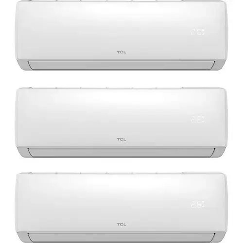 Aparat de aer conditionat multisplit TCL FMA-27I3HD9912, 9000/9000/12000 BTU, Unitate externa 27000 BTU, Clasa A++/A+, Wi-Fi, Inverter (Alb)