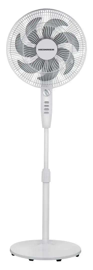 Ventilator cu picior Heinner HSF-M750M-WH, 50W, 7 palete, timer: 2h, control mecanic, functie oscilatie 85°, 3 trepte de viteza, inaltime ajustabila, inaltime max 130cm (Alb)