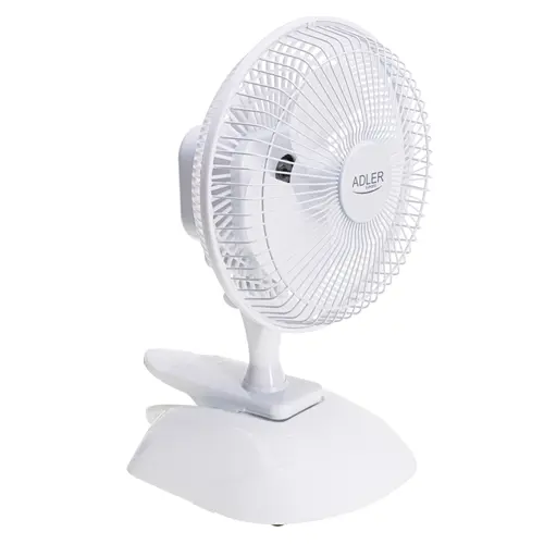 Ventilator de birou Adler AD7317, 30 W, 7 m3/h, 2 viteze (Alb)
