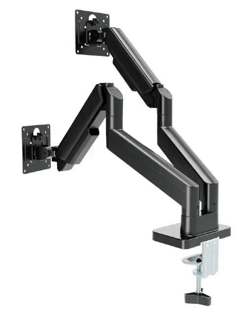 Suport de birou cu braț reglabil pentru monitor dublu Gembird MA-DA2-06, 17inch - 32inch, 10 Kg monitor (Negru)