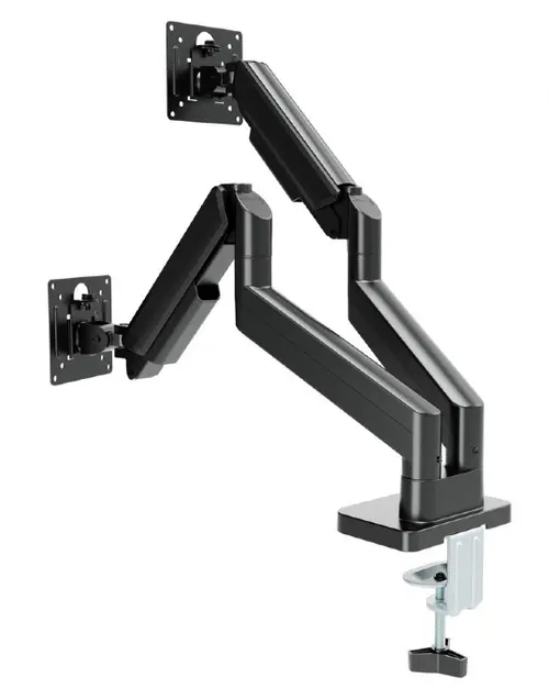 Suport de birou cu braț reglabil pentru monitor dublu Gembird MA-DA2-06, 17inch - 32inch, 10 Kg monitor (Negru)