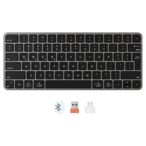 Tastatura wireless slim Meetion K210MW, USB/Bluetooth, Negru