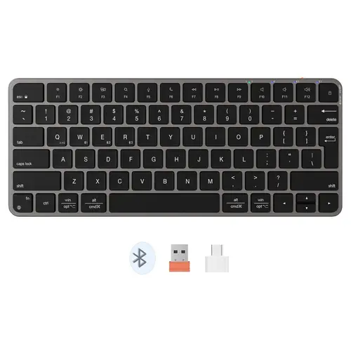 Tastatura wireless slim Meetion K210MW, USB/Bluetooth, Negru