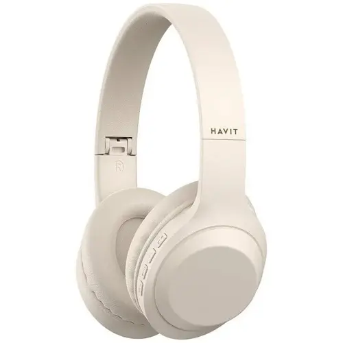 Casti HAVIT H628BT, pliabile, bluetooth, 3.5 mm jack (Bej)