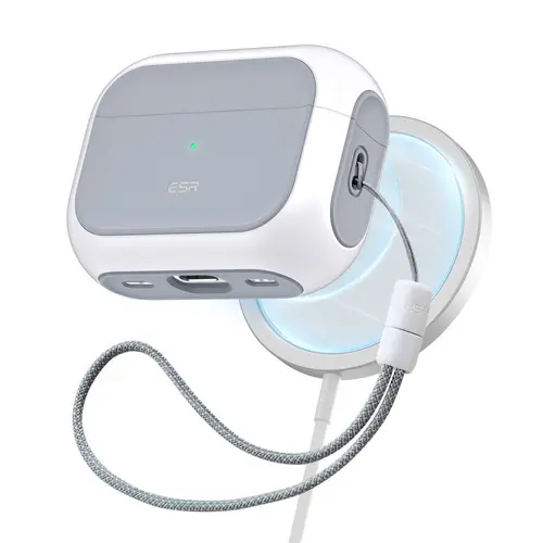 Carcasa ESR Orbit Halolock MagSafe compatibila cu Apple AirPods Pro / Pro 2 White