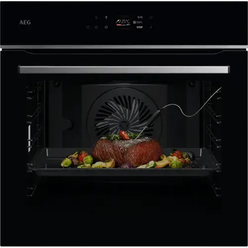 Cuptor incorporabil AEG OS6PB631AB, Electric, Conectivitate WI-FI, Autocuratare pirolitica, Control touch, 172 de programe predefinite, Senzor gatire, Inchidere amortizata a usii, 71 l, Clasa A++ (Negru)