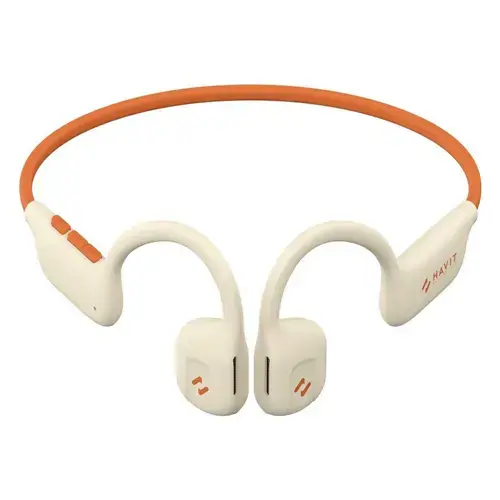 Casti alergare HAVIT E510BT Freego1 Air, Open-ear, Bluetooth (Bej/Portocaliu)