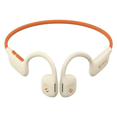 Casti alergare HAVIT E510BT Freego1 Air, Open-ear, Bluetooth (Bej/Portocaliu)