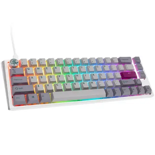 Tastatura Gaming Ducky One 3 Mist Grey SF, iluminare RGB, Wired, USB, Cherry MX Silent Red Switches (Gri/Alb)