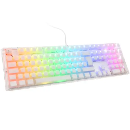 Tastatura Gaming Ducky One 3 Aura, iluminare RGB, Wired, USB, Cherry MX Red (Alb)