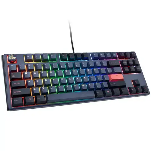 Tastatura Gaming Ducky One 3 Cosmic Blue TKL, iluminare RGB, Wired, Cherry MX Speed Silver (Albastru)