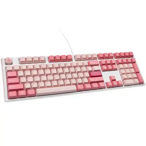 Tastatura Gaming Ducky One 3 Gossamer, Wired, USB,Cherry MX Black Clear Top (Roz/Alb)
