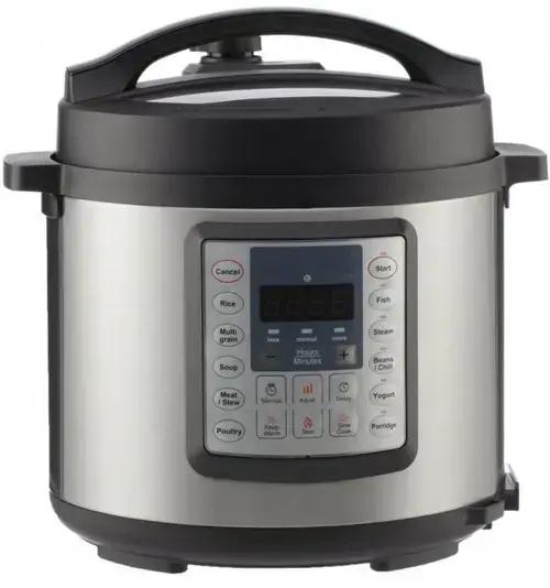 Multicooker Gorenje MC6MBK, 1000 W, 6 L, 15 Programe, Gatire cu presiune (Negru/Argintiu)