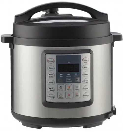 Multicooker Gorenje MC6MBK, 1000 W, 6 L, 15 Programe, Gatire cu presiune (Negru/Argintiu)