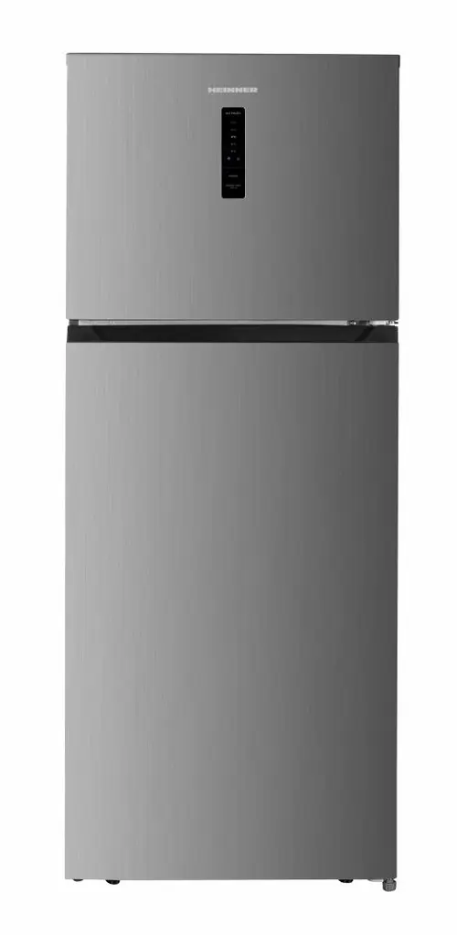 Frigider cu 2 usi HEINNER HF-HM415NFINVSD, 415 l, Clasa D, Full No Frost, Lumina LED, Functie Power cool, Compresor Inverter, Display LED, H 178 cm (Inox)
