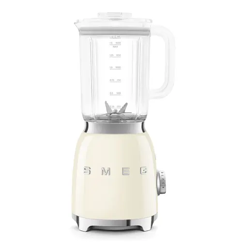 Blender de masa retro Smeg BLF03CREU, 800 W, 4 programe, Pulse, Auto-curatare, 18000 rpm (Crem)
