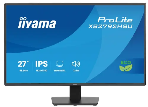 Monitor IPS LED Iiyama 27inch X2792HSU-B1, Full HD (1920 x 1080), HDMI, DisplayPort, Boxe, 120 Hz, 3 ms (Negru)