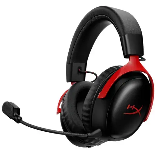 Casti Gaming HyperX Cloud III S, DTS, USB Wireless 2.4Ghz, Bluetooth (Rosu/Negru)