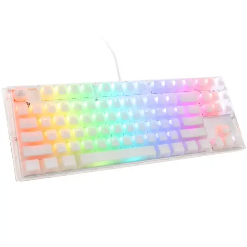 Tastatura Gaming Ducky One 3 Aura TKL, iluminare RGB, Wired,  Cherry MX Speed Silver (Alb)