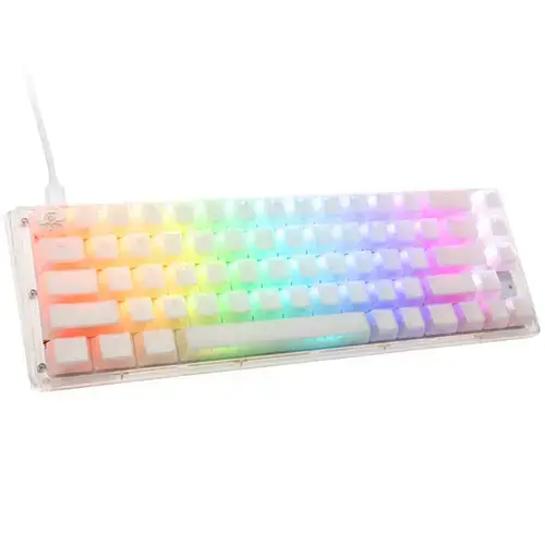 Tastatura Gaming Ducky One 3 Aura White SF, iluminare RGB, Wired, USB,  Kailh Jellyfish Y (Alb)