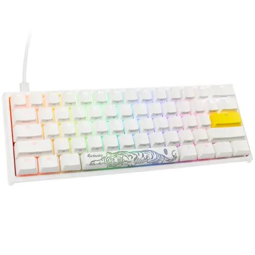 Tastatura Gaming Ducky One 2 Pro Mini White Edition, iluminare RGB, Wired, USB (Alb)