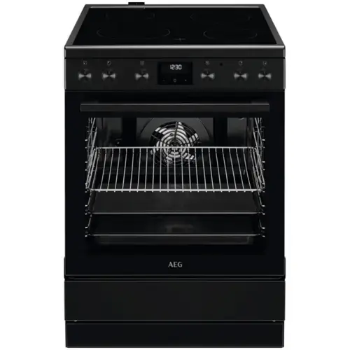 Aragaz AEG CCB6441NBB, Vitroceramic, 4 zone de gatit, Timer cu display electronic, Grill, Clasa A, 60 cm (Negru)
