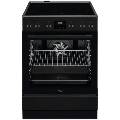 Aragaz AEG CCB6441NBB, Vitroceramic, 4 zone de gatit, Timer cu display electronic, Grill, Clasa A, 60 cm (Negru)