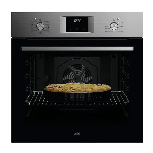 Cuptor incorporabil AEG OA5AB21SM, SurroundCook® 5000, SteamBake, Autocuratare hidrolitica, 72 l, 8 functii gatire, Clasa A+ (Inox)
