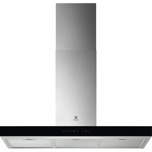 Hota incorporabila decorativa Electrolux LFT829X, Control electronic, Putere de absorbtie 730 mc/h, Conectivitate plita, Functie Breeze, Iluminare LED, 90 cm (Inox)