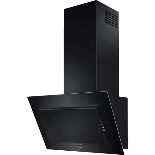 Hota incorporabila decorativa Electrolux FLEX 600 LFV326K, Putere de absorbtie 600 mc/h, Filtru de carbon inclus, 1 motor, 60 cm (Negru)
