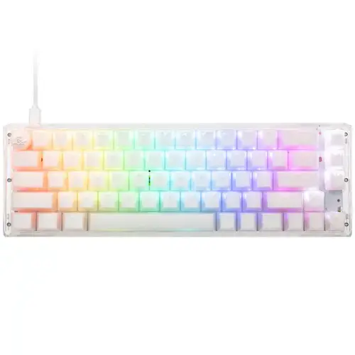 Tastatura Gaming Ducky One 3 Aura White SF, iluminare RGB, Wired, USB, Cherry MX Silent Red (Alb)
