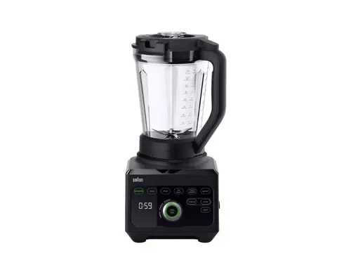 Blender cu carafa Braun PowerBlend 9 JB 9040, 1600 W, 45000 RPM, 3 l, 18 programe (Negru)