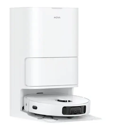 Aspirator robot Mova E30 Ultra, Aspirare si spalare, Wi-Fi, Autonomie 280 minute, 7000 Pa Vormax, Uscare si curatare automata (Alb)