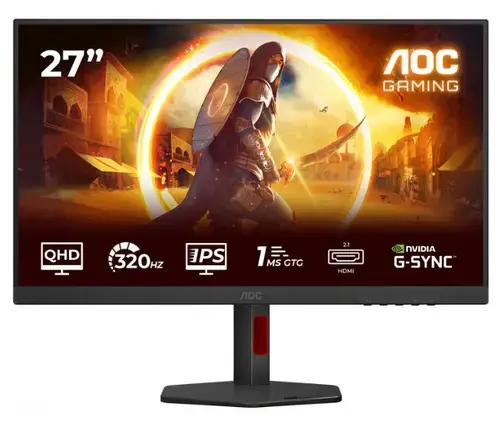 Monitor Gaming Fast IPS LED AOC 27inch Q27G4SRU, QHD (2560 x 1440), HDMI, DisplayPort, 320 Hz, 1 ms (Negru)