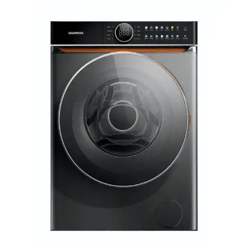 Masina de spalat rufe Daewoo DWD-FV1021SK, 10 kg, Motor Inverter, 1400 rpm, Clasa A, 14 Programe, Panou de control touch cu pictograme colorate, Usa dubla neagra (Argintiu)