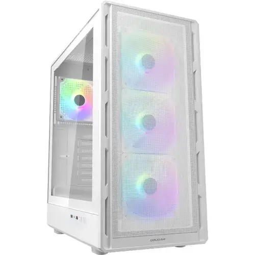 Carcasa Cougar Airface Pure Pro, iluminare RGB, Middle Tower, Fara sursa (Alb)