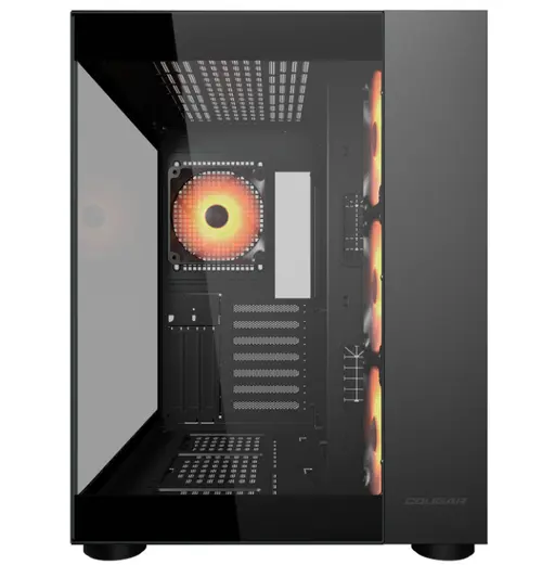 Carcasa Cougar FV150 ARGB, Middle Tower, Fara sursa (Negru)