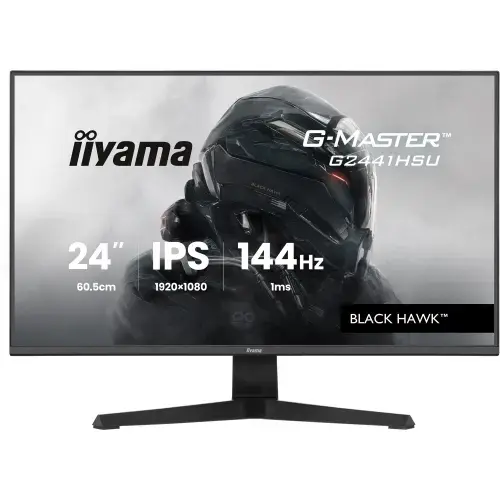 Monitor Gaming IPS LED Iiyama 23.8inch G2441HSU-B1, Full HD (1920 x 1080), HDMI, DisplayPort, Boxe, 144 Hz, 1 ms (Negru)