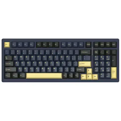 Tastatura Gaming VGN S99  Box Ice Cream, iluminare RGB, Wireless, Wired (Negru/Auriu)