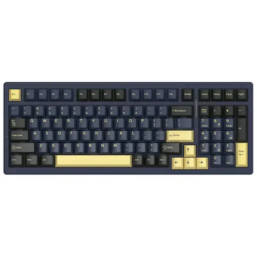 Tastatura Gaming VGN S99  Box Ice Cream, iluminare RGB, Wireless, Wired (Negru/Auriu)