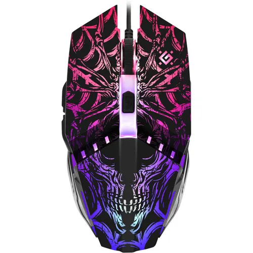Mouse Gaming Defender GM-670L, Wired, iluminare RGB (Negru)